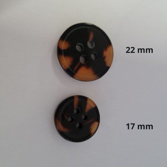 Bouton jaspé manteau / veste 17 mm - 22 mm 