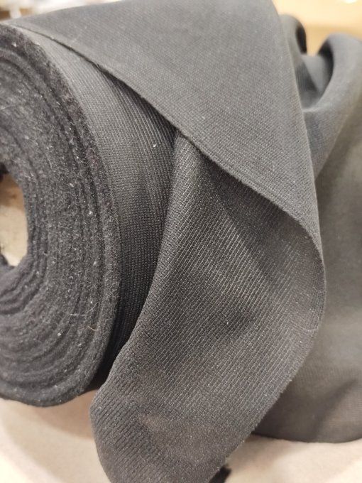 Maille collante en laize de 90 cm noir ou blanc au mètre
