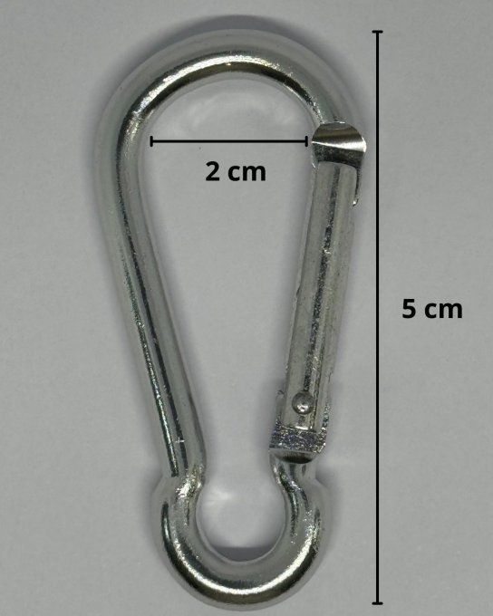 Mousqueton argent à la pièce