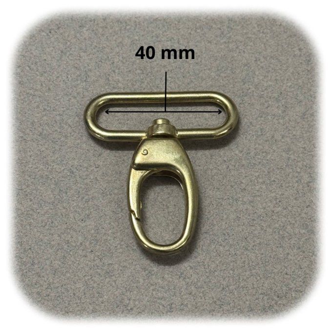 Mousqueton doré 40 mm à la pièce