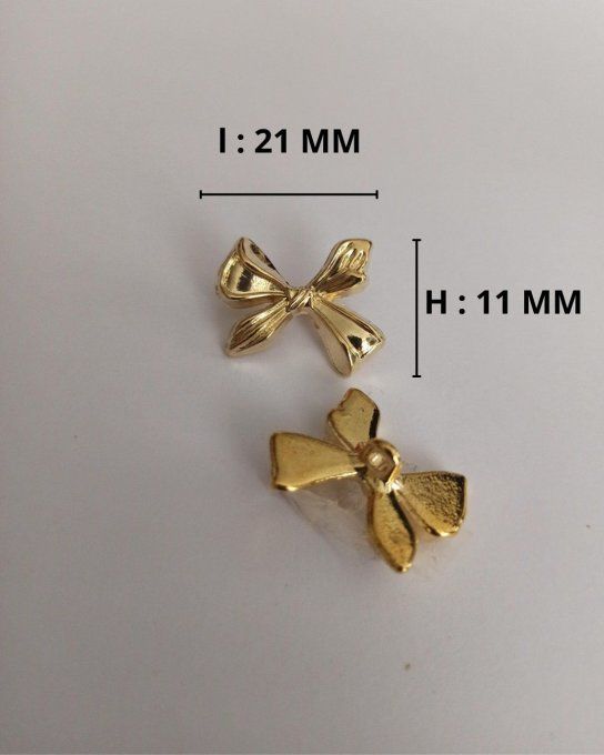 Bouton métal noeud doré