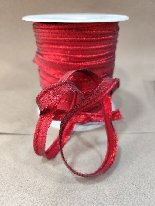 Passepoil lurex rouge au mètre