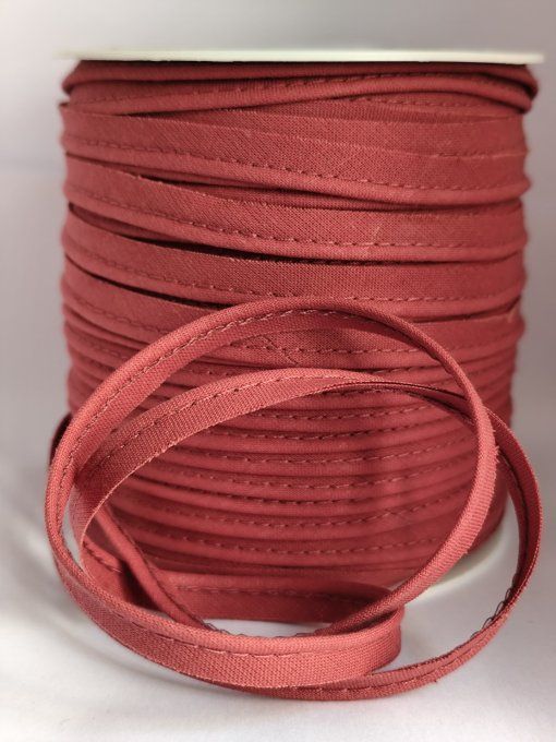 Passepoil Coton grenade 10mm au Mètre