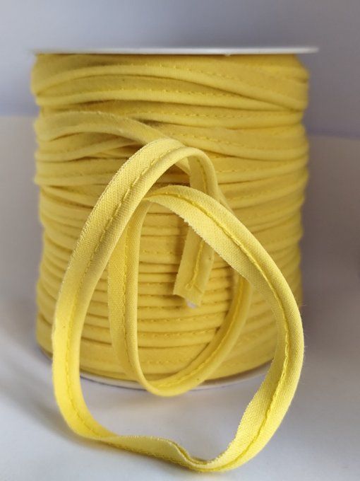 Passepoil Coton jaune 10mm au Mètre