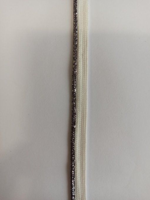 Passepoil  blanc canon de fusil au mètre