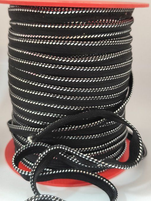 PROMOTIONS PASSEPOILS NOIR/ARGENT 10MM 100 METRES