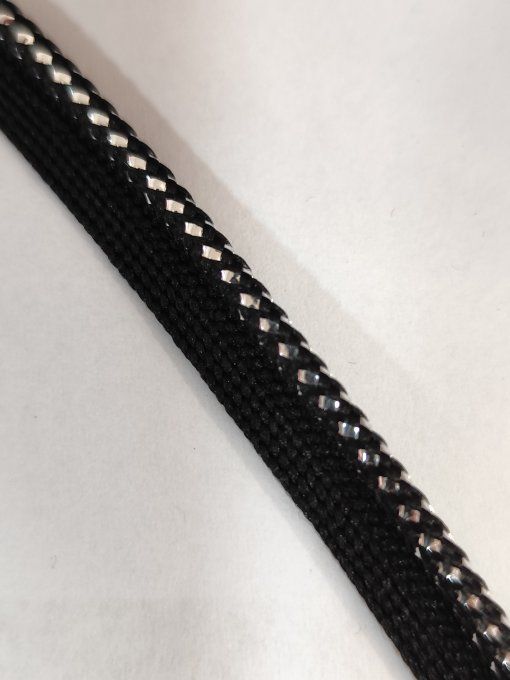 PROMOTIONS PASSEPOILS NOIR/ARGENT 10MM 100 METRES -