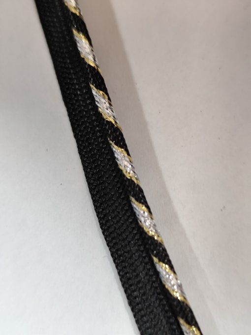 PROMOTIONS PASSEPOILS NOIR/ARGENT/DORE/NOIR 10MM 100 METRES -