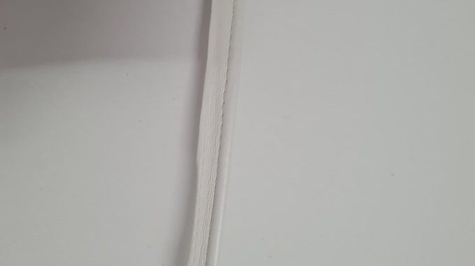 Passepoil imitation cuir blanc au mètre