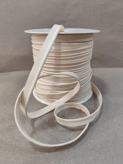 Passepoil cuir écru