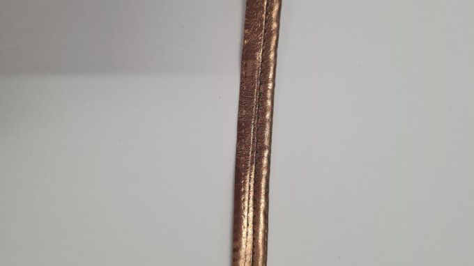 Passepoil imitation cuir lamé cuivre au mètre