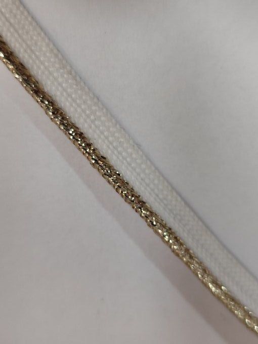 Rouleau de 100 m de passepoil lurex blanc et doré, largeur 10 mm