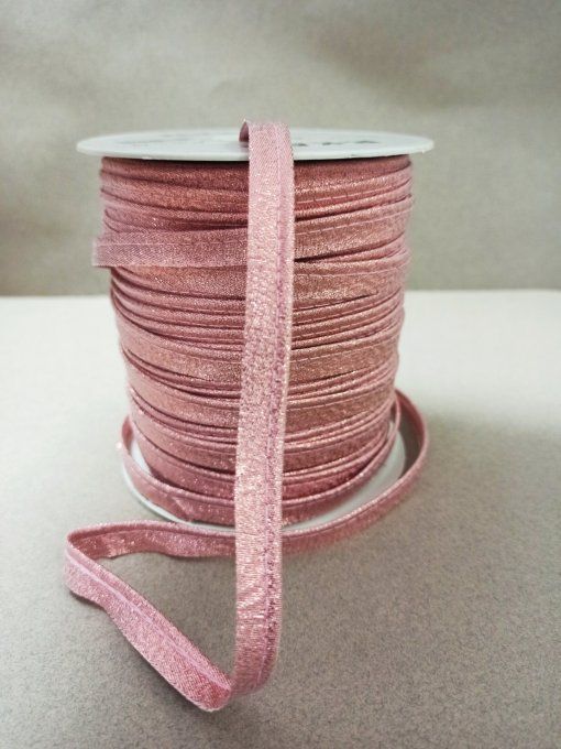 Passepoil lurex vieux rose mètre