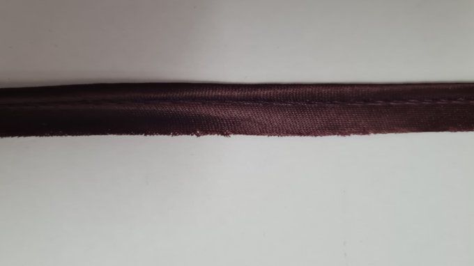 Passepoil satin prune au mètre