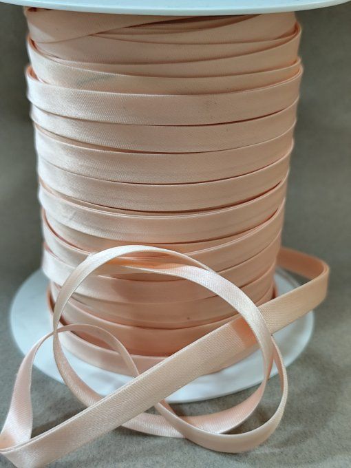 Promotion biais satin champagne rosé 10mm 100 mètres -