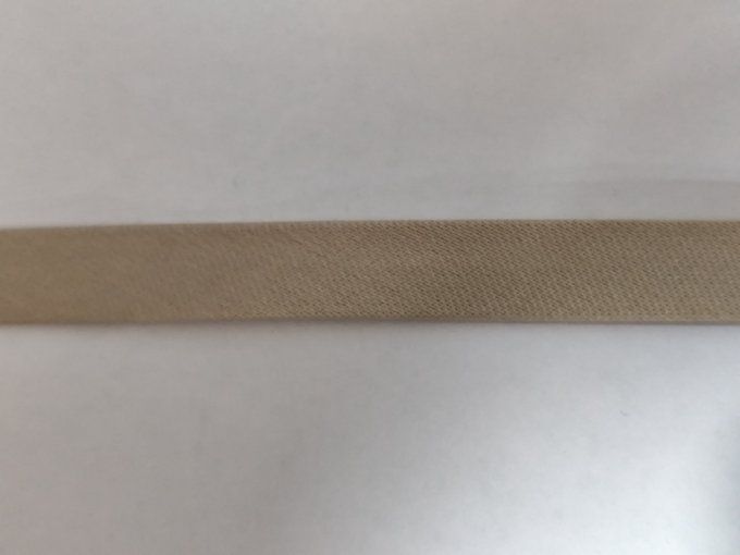 Promotion biais satin beige  10mm 100 mètres