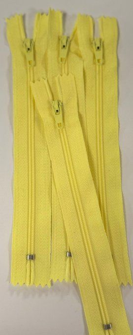 FERMETURE ECLAIR AUTOBLOCANTES 15 CM JAUNE - 100 PCS