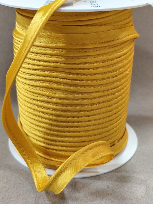 PROMOTION PASSEPOIL SATIN JAUNE AMBRÉ 100 METRES -