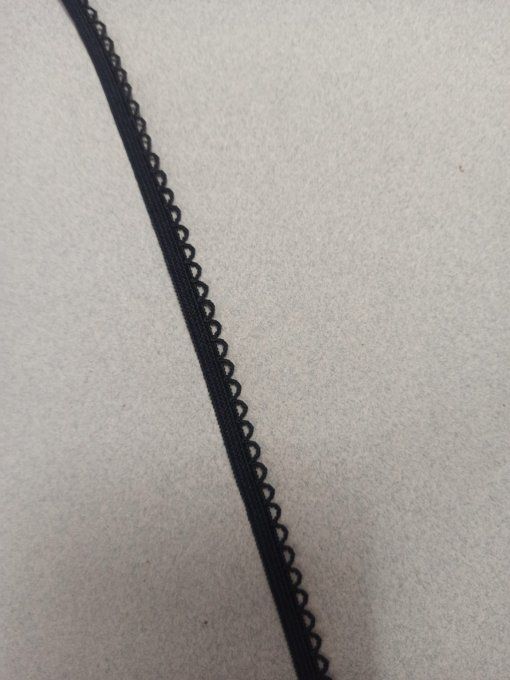 Elastique lingerie 8 mm noir au mètre