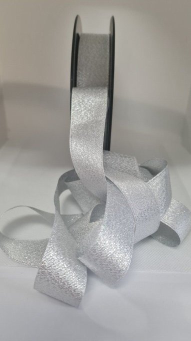 Ruban argenté 30mm au mètre