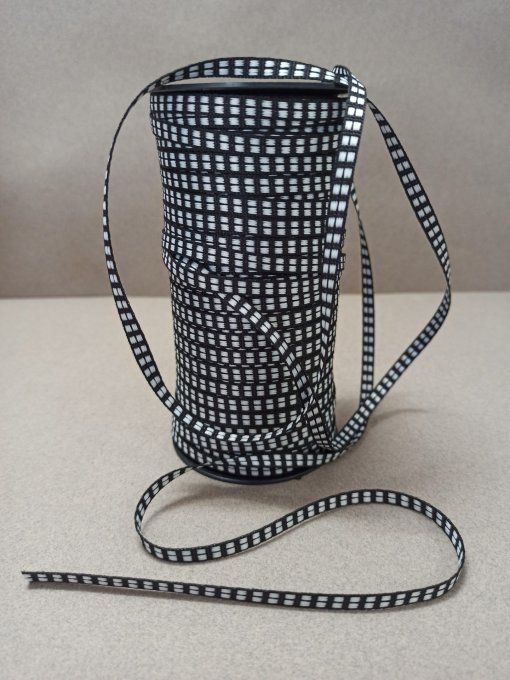 Gros grain polyester fantaisie 6 mm / 50 mètres