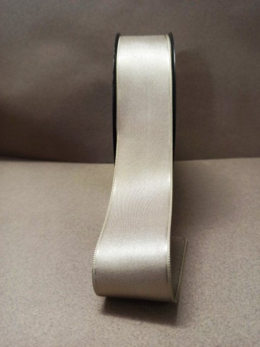 Ruban satin beige au mètre