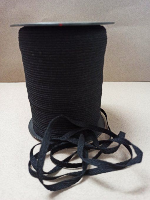 Sergé coton en 15mm noir au mètre