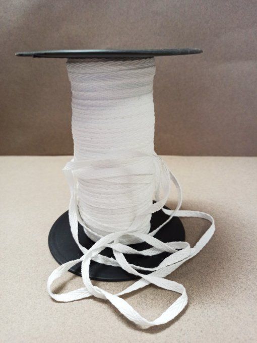 Sergé coton en 15mm blanc au mètre