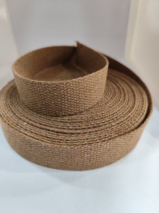 Sangle coton caramel 30 mm au mètre