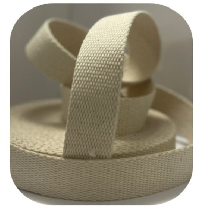Sangle coton écru au mètre, 30 ou 40 mm