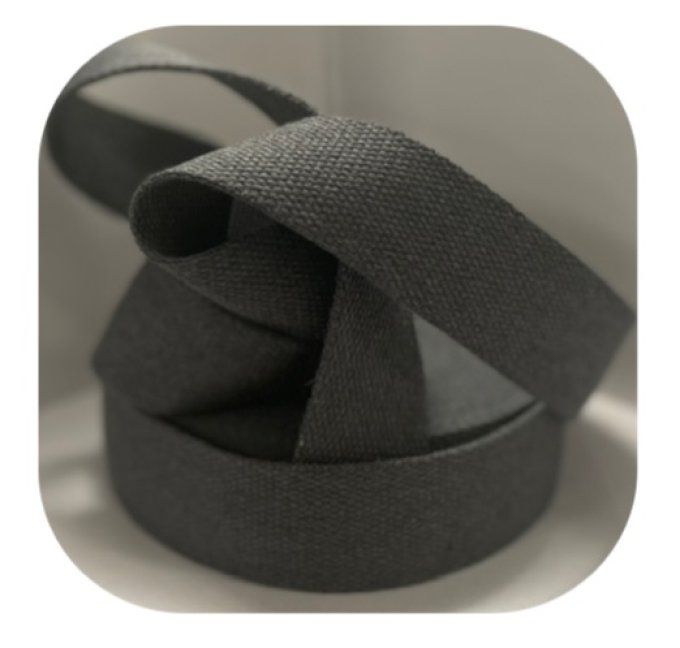 Sangle coton gris anthracite au mètre, 30 ou 40 mm
