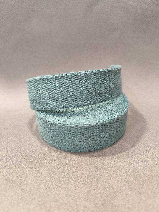 Sangle coton kaki clair 30 mm au mètre
