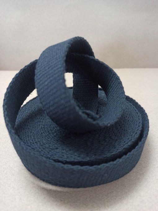Sangle coton marine 30 mm au mètre