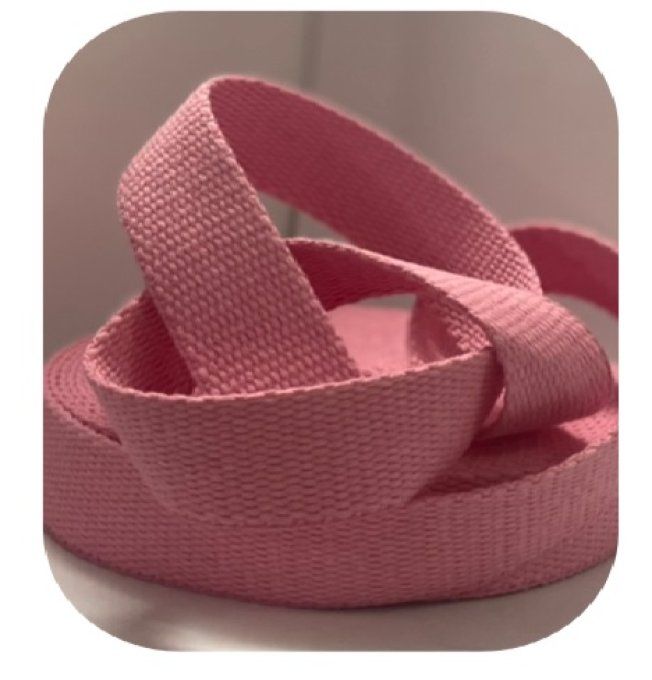 Sangle coton rose clair au mètre, 30 ou 40 mm