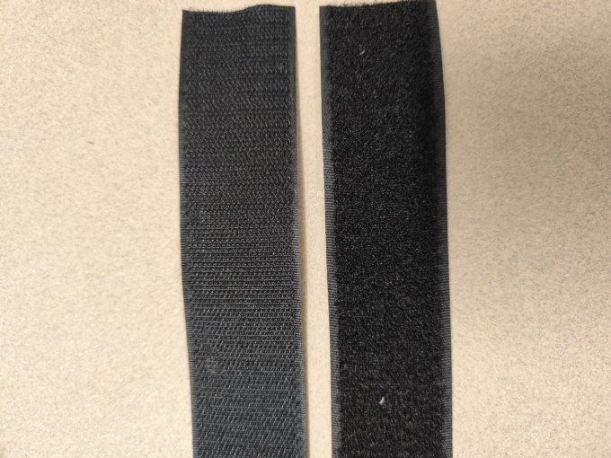 Scratch à coudre noir 16 mm, 25 m de crochet et 25 m de velours