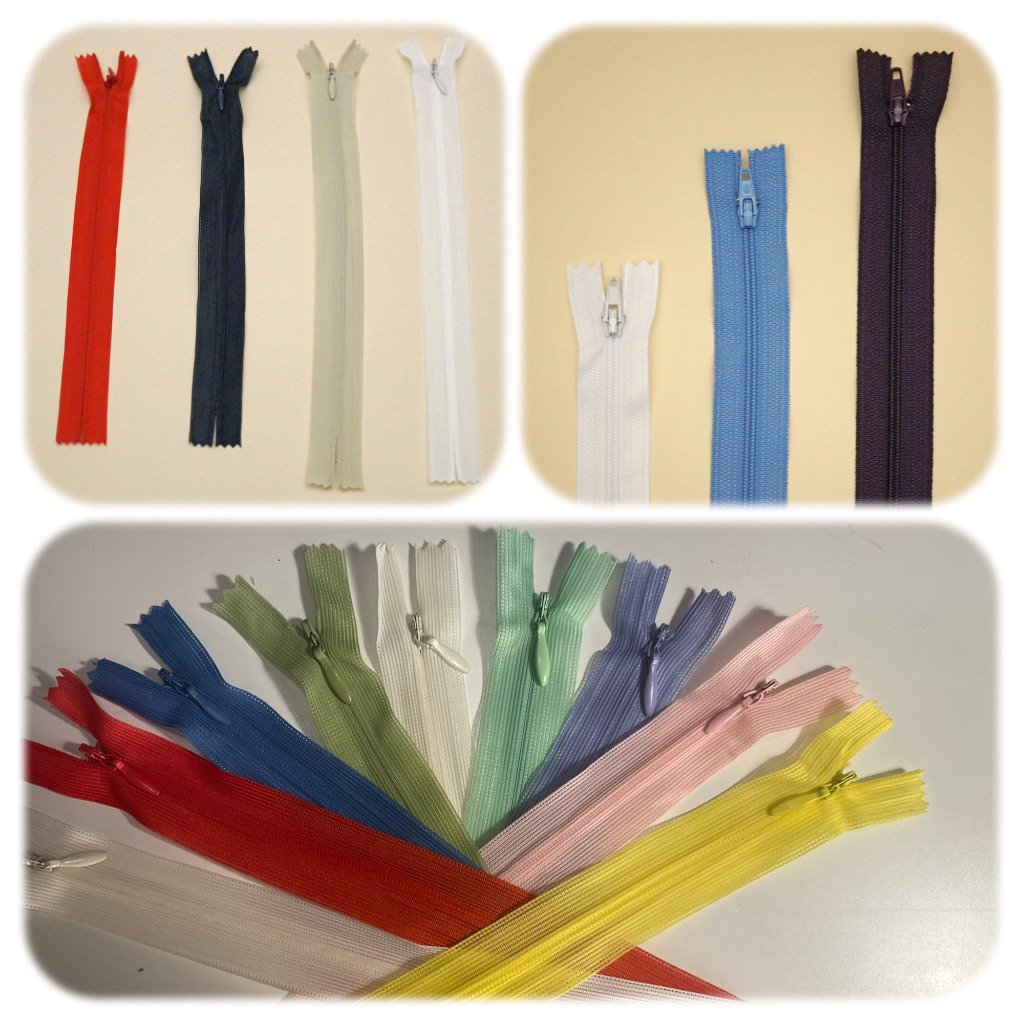 Fermeture éclair invisible couleurs