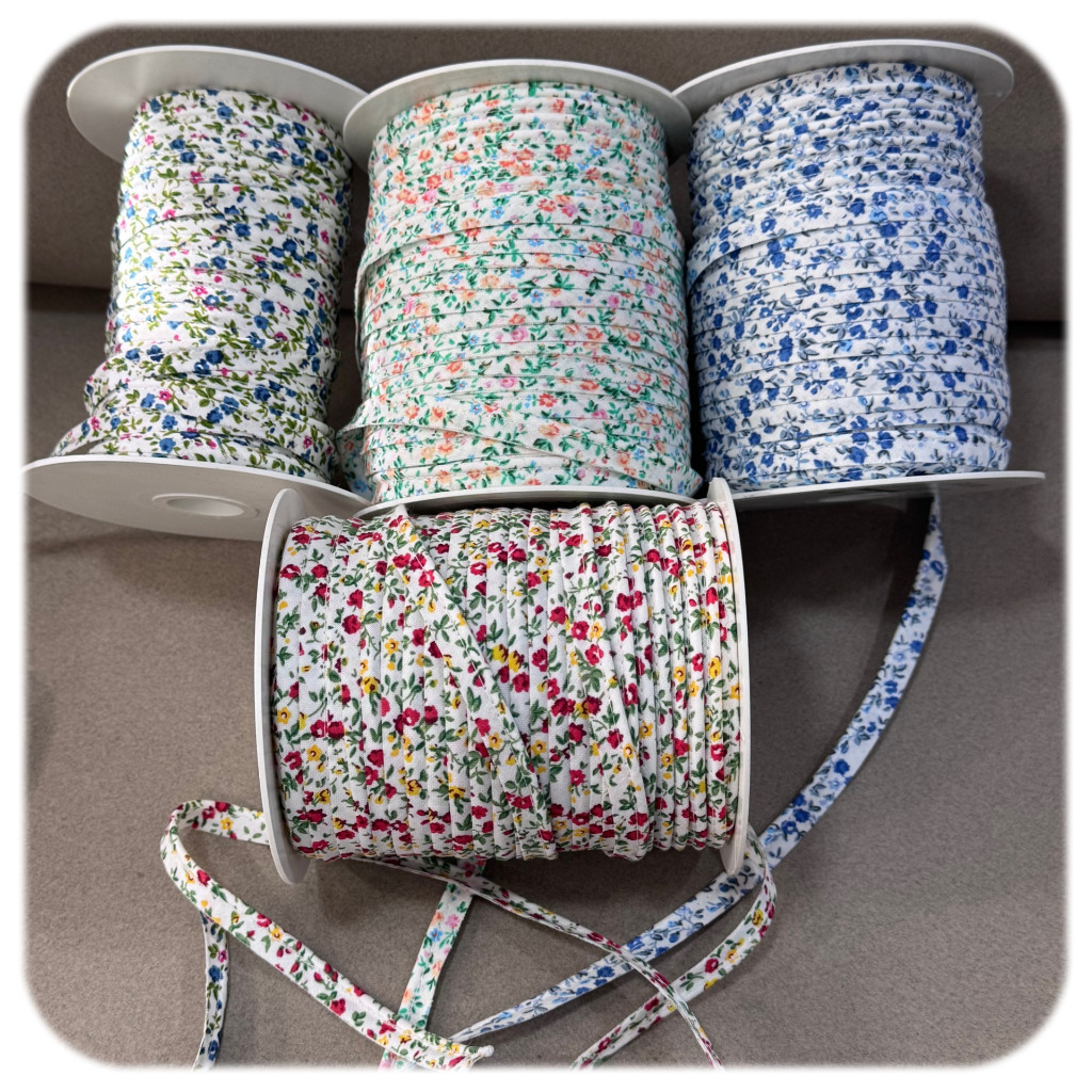 Passepoil coton fleuri au mètres