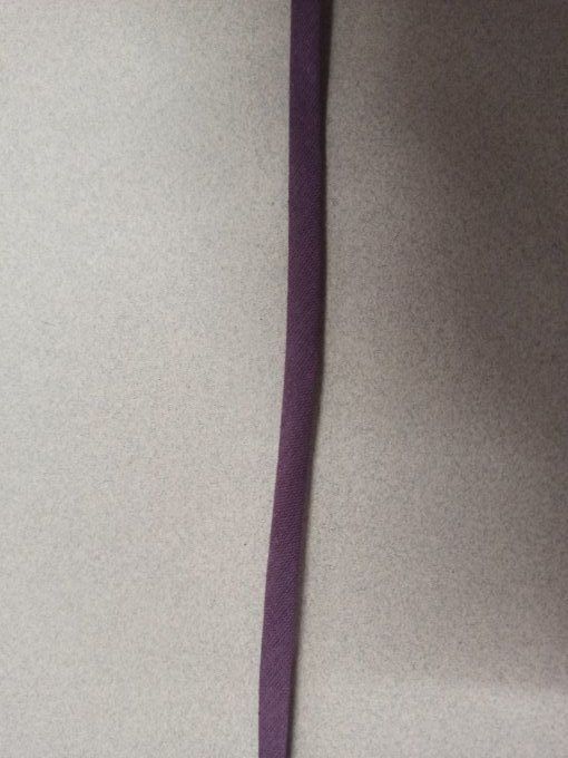 Biais coton prune au mètre