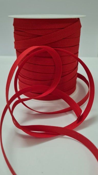 Biais coton rouge au mètre