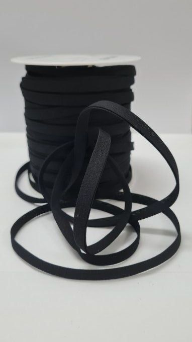 Biais coton noir au mètre