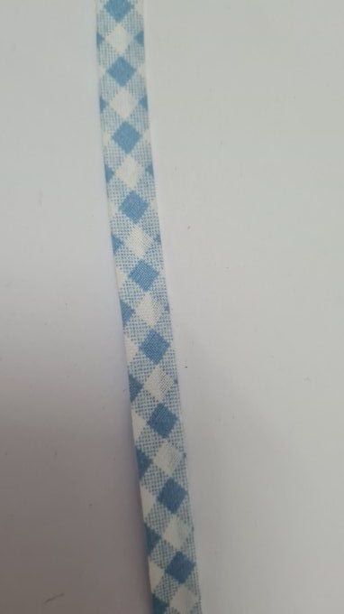 biais coton vichy bleu ciel et blanc _ axe mode accessoires