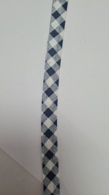 biais coton vichy marine et blanc _ axe mode accessoires