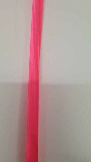 Biais satin rose fluo