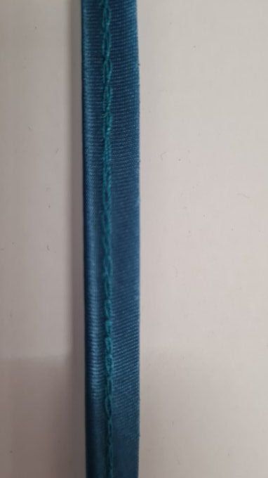Passepoil satin bleu canard au mètre