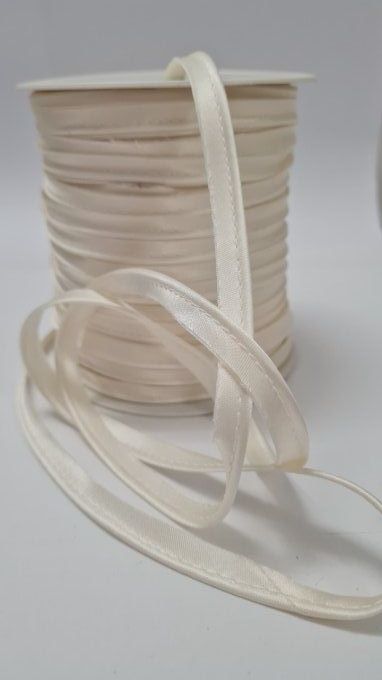 Passepoil satin écru au mètre