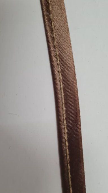 Passepoil satin marron au mètre