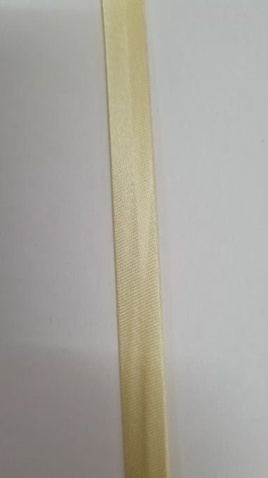 Biais satin jaune au mètre