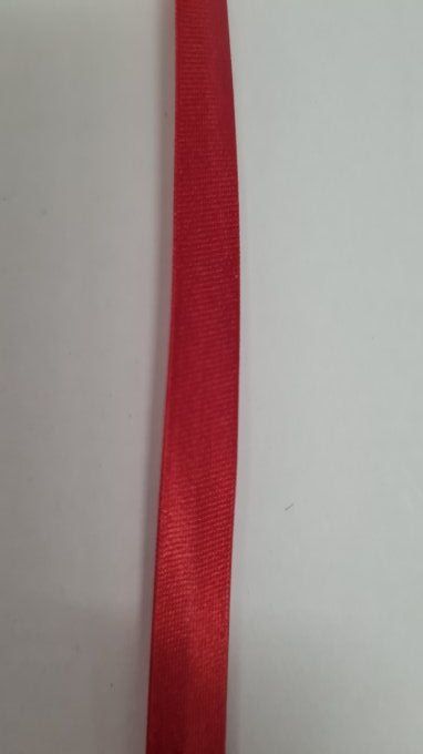 Biais satin rouge au mètre