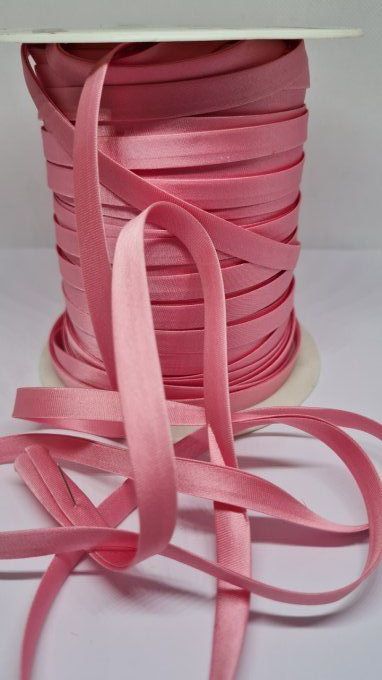 Biais satin rose au mètre
