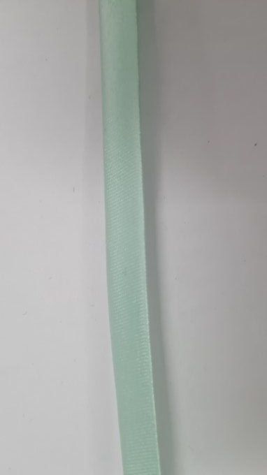 Biais satin vert d'eau au mètre